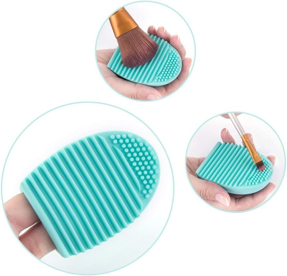 Accesoriu din silicon, UBX®, pentru curatarea pensulelor machiaj, 7x5x3cm, turcoaz Accesoriu din silicon, UBX®, pentru curatarea pensulelor machiaj, 7x5x3cm, turcoaz